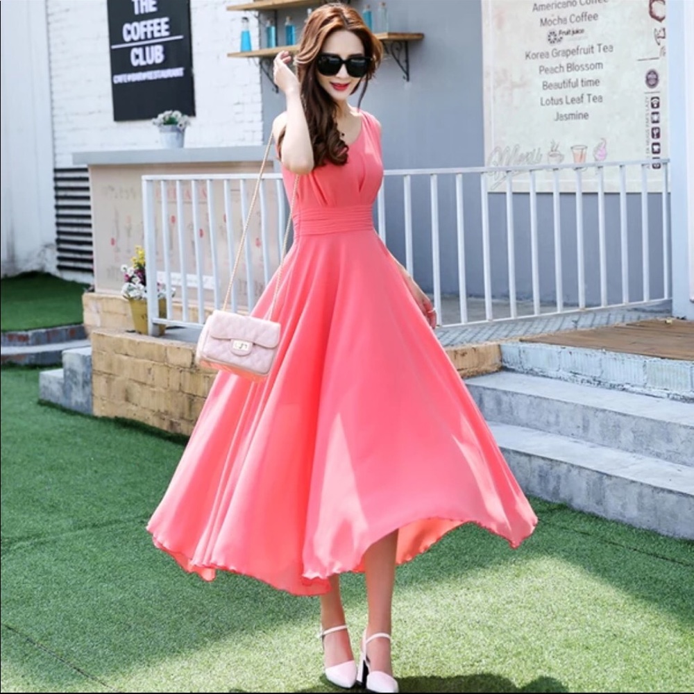 Coral Spring Dress